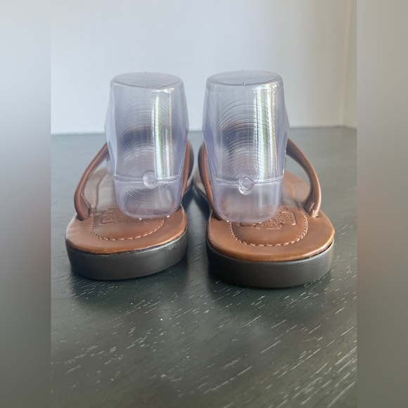 Coach Parker VTG Men’s Brown Leather Flip Flops. Sz 8M - Picture 9 of 10